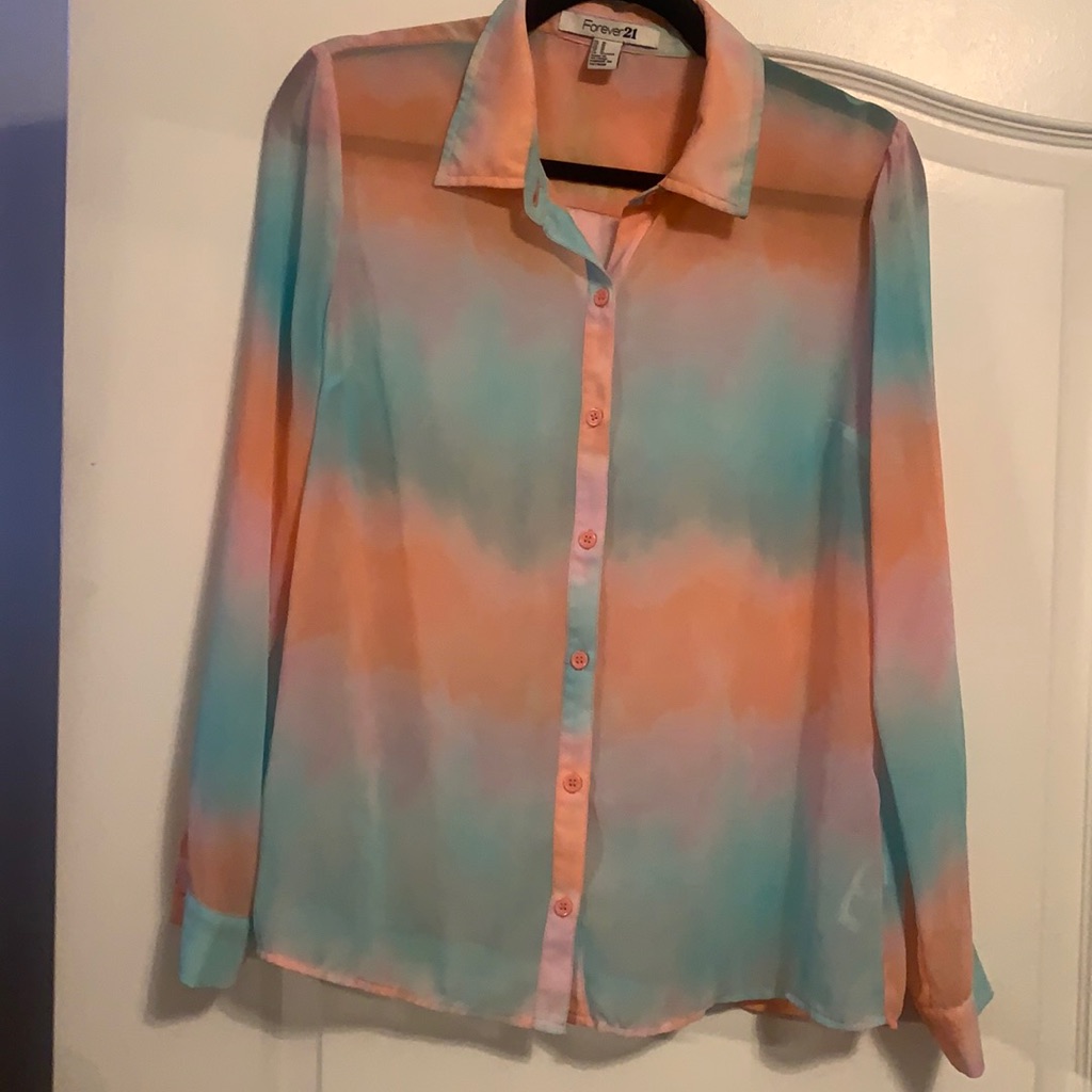 Rainbow Button Down